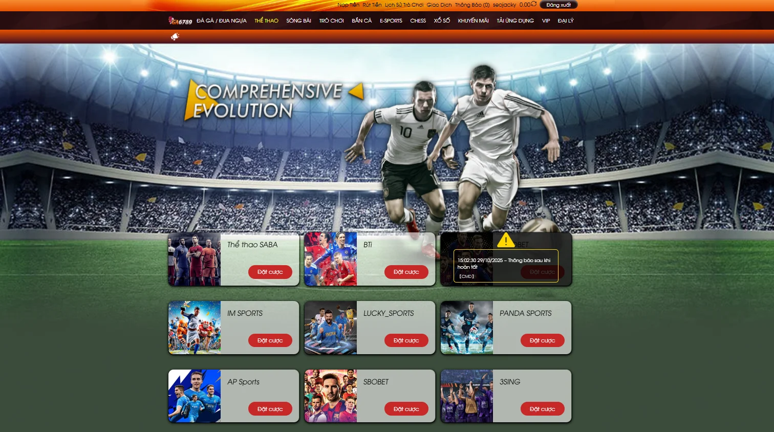 Các loại hình cá cược thể thao phổ biến tại GA6789