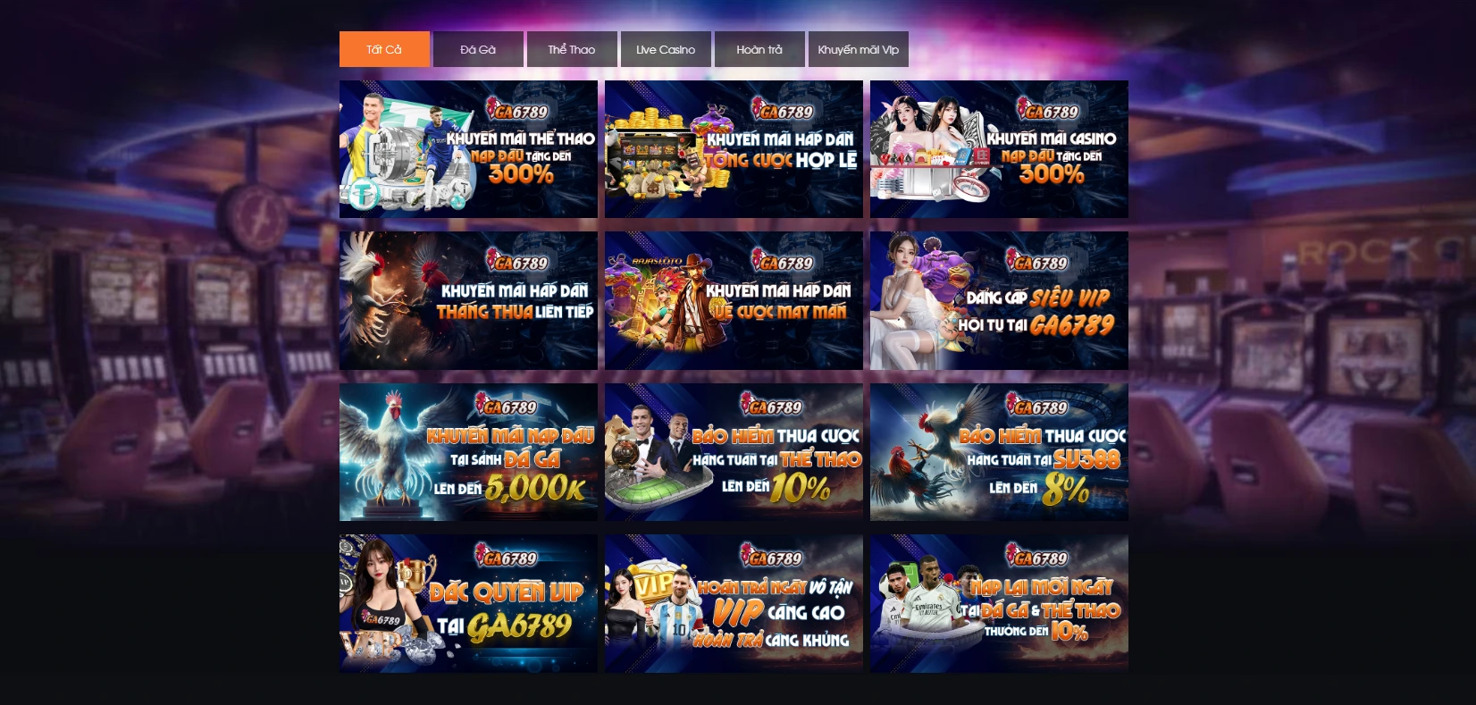 Các chương trình khuyến mãi GA6789 nổi bật