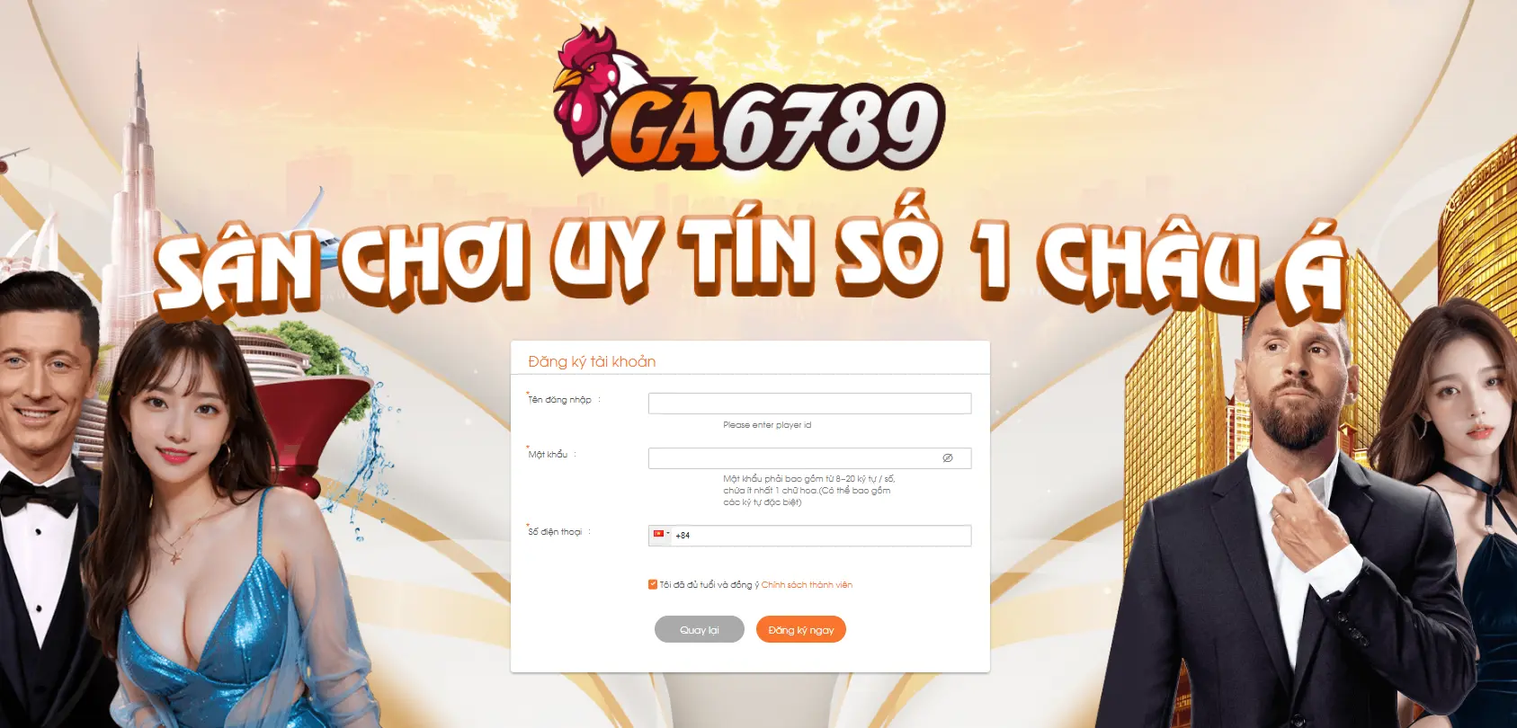 Hướng dẫn đăng ký và trải nghiệm GA6789